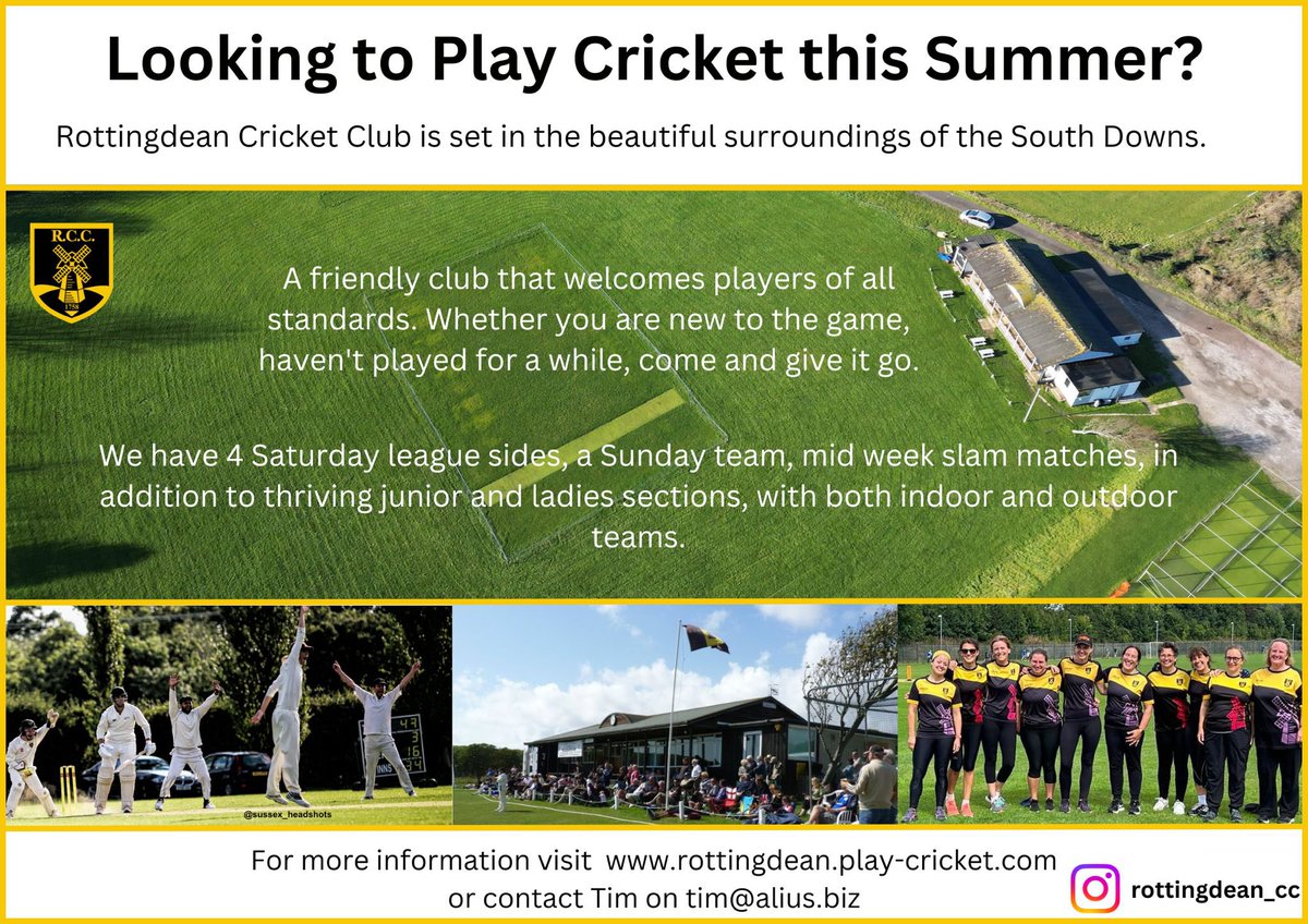 Looking to play cricket this summer? 🏏☀️
#sussexcricket