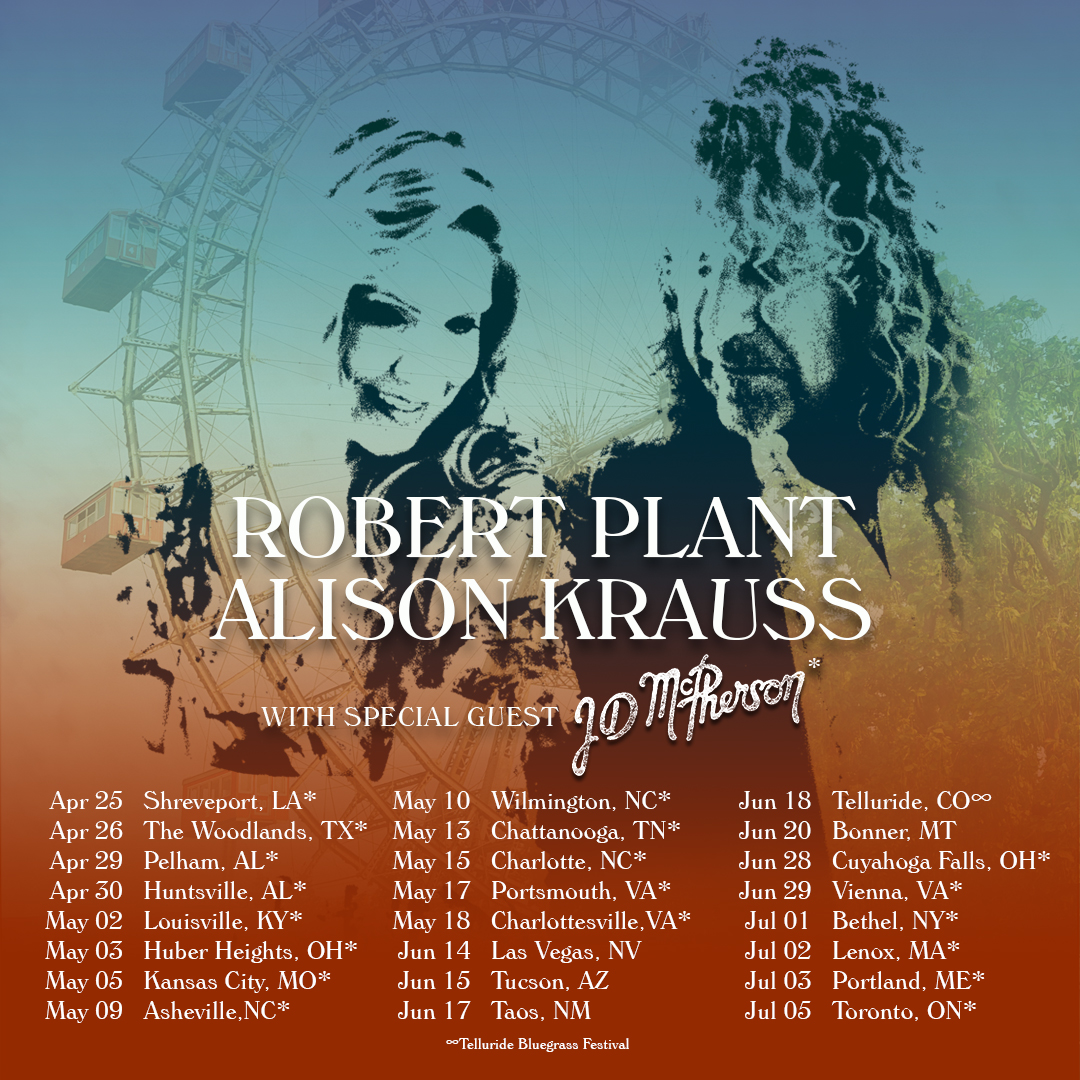 .@RobertPlant & Alison Krauss “Raising The Roof Tour” - NEW US DATES ADDED Artist presale starts tomorrow at 10 am local, gain access by using the password: PLANTKRAUSS Get your tickets at: plantkrauss.com