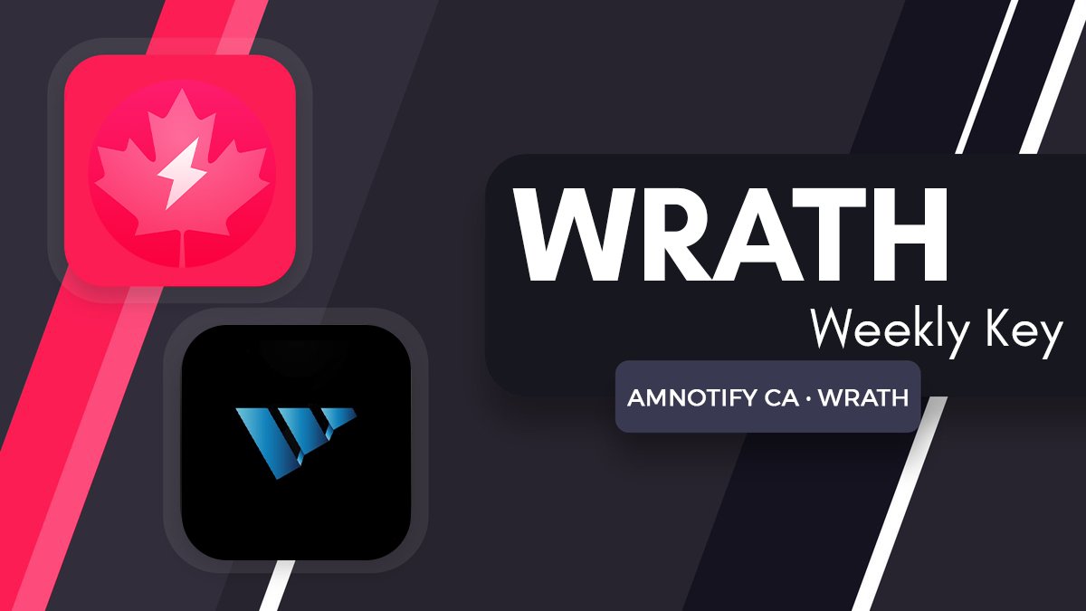 🎊GIVEAWAY🎊 1x Monthly to @AMNotifyCA 1x Weekly Key @wrathsoftware To enter - Like ❤️ - RT ♻️ - Follow both accounts 🌐 - Tag a friend 👥 WINNERS SELECTED IN 48HRS! 🥳