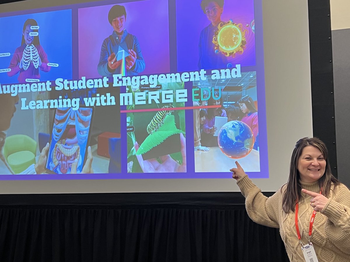 Loved learning from ⁦⁦⁦<a href="/AngStallbaumer/">Angie Stallbaumer</a>⁩ at #TCEA !  Great presentation on ⁦<a href="/MergeVR/">Merge</a>⁩