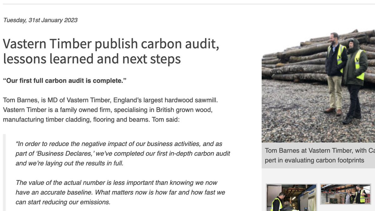 VasternTimberUK's tweet image. "Vastern Timber publish carbon audit, lessons learned and next steps" 

The story behind our first carbon audit is in Architects Datafile @ArchitectsDF 

architectsdatafile.co.uk/news/vastern-t… 

#BritishTimber #CarbonFootprint #BusinessDeclares