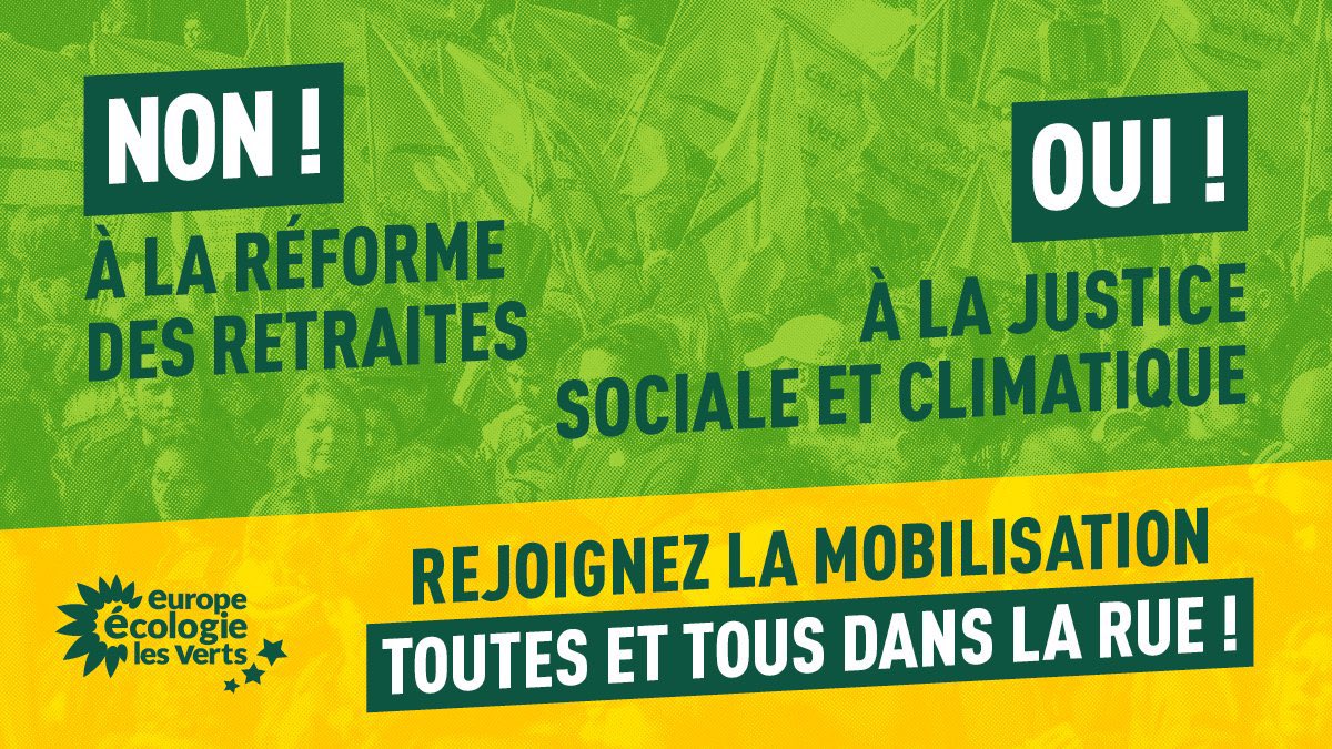 SCharnoz's tweet photo. NON à la réforme injuste et injustifiée des retraites ! 2eme acte : mobilisation réussie à #Paris pour rappeler que nous voulons préserver notre système des retraites solidaires 
#manifestation31janvier #ReformesDesRetraites 
💪@EELV_Paris @EELV https://t.co/ClvCWy9QKm