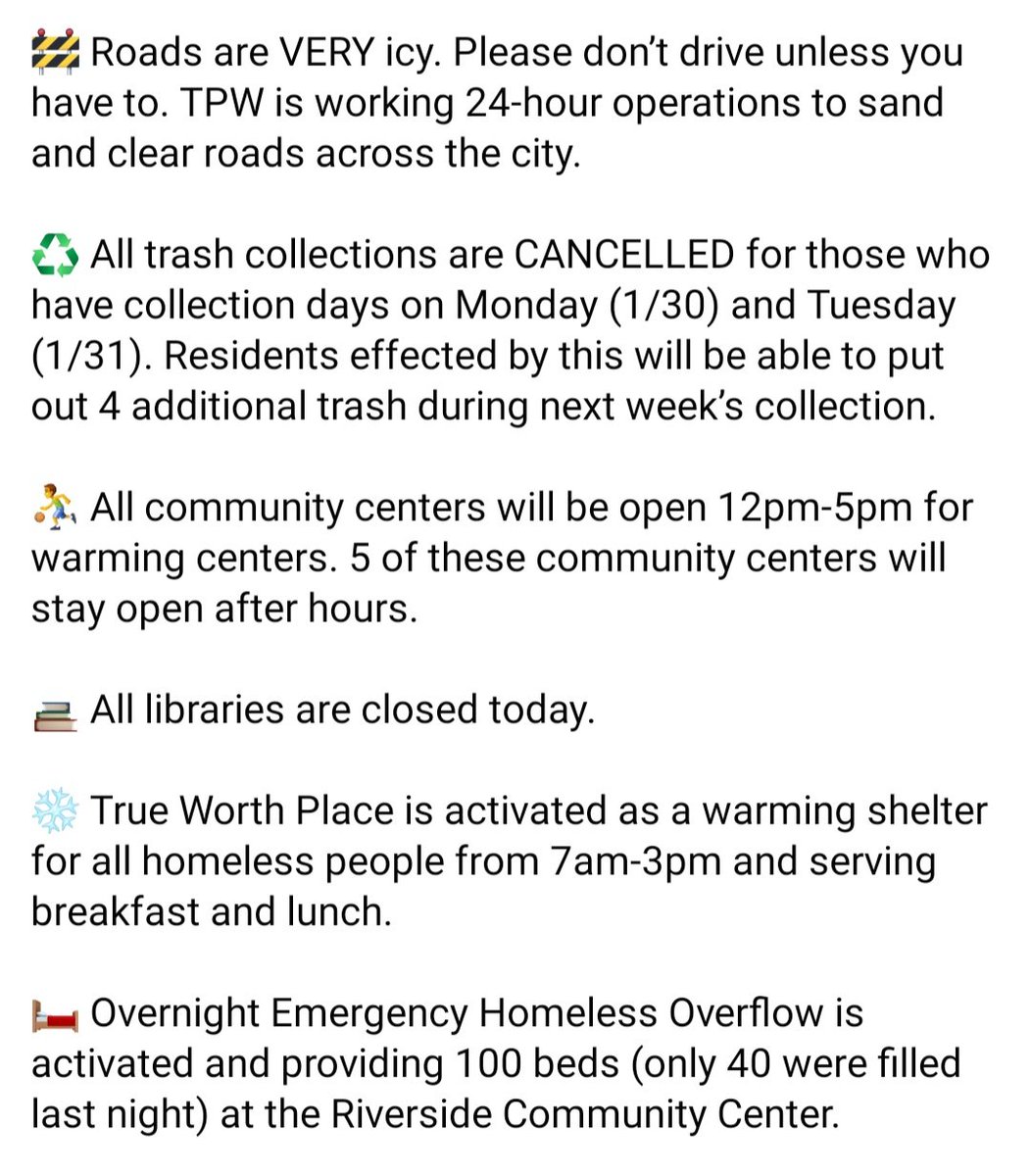 From <a href="/ChrisNettlesD8/">Councilman Chris Nettles</a> FB page. Y'all please share this info on emergency shelter and the overnight shelter for Fort Worth, TX. 
fortworthtexas.gov/winter