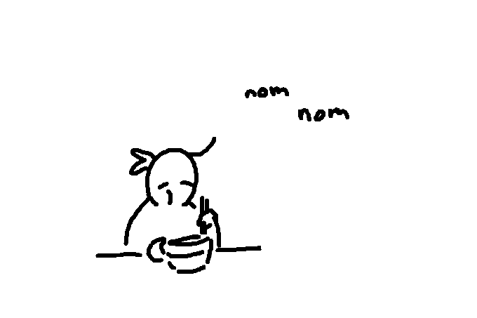 a thought that crossed my mind as i ate a large bowl of ramen on my own. 