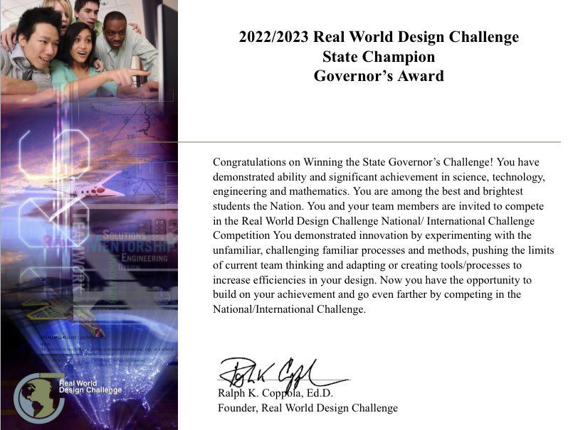 ErieEngineering's tweet image. The Real World Design Challenge team, @CirroEngineers, has made it pass the State competition and will be competing at the National/International level come April! Congratulation, EHS Senior Engineers! @ErieHighSchool @LizRussell_edu @DPerfettiDeany @TigersPrincipal