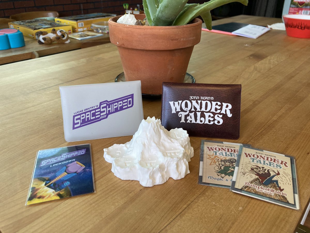 Yesterday all of these beauties showed up. Excited for Spaceshipped from <a href="/LGentryDesign/">Lucas Gentry</a> and John Kean’s, Wonder Tales! Also… Mount Doom.