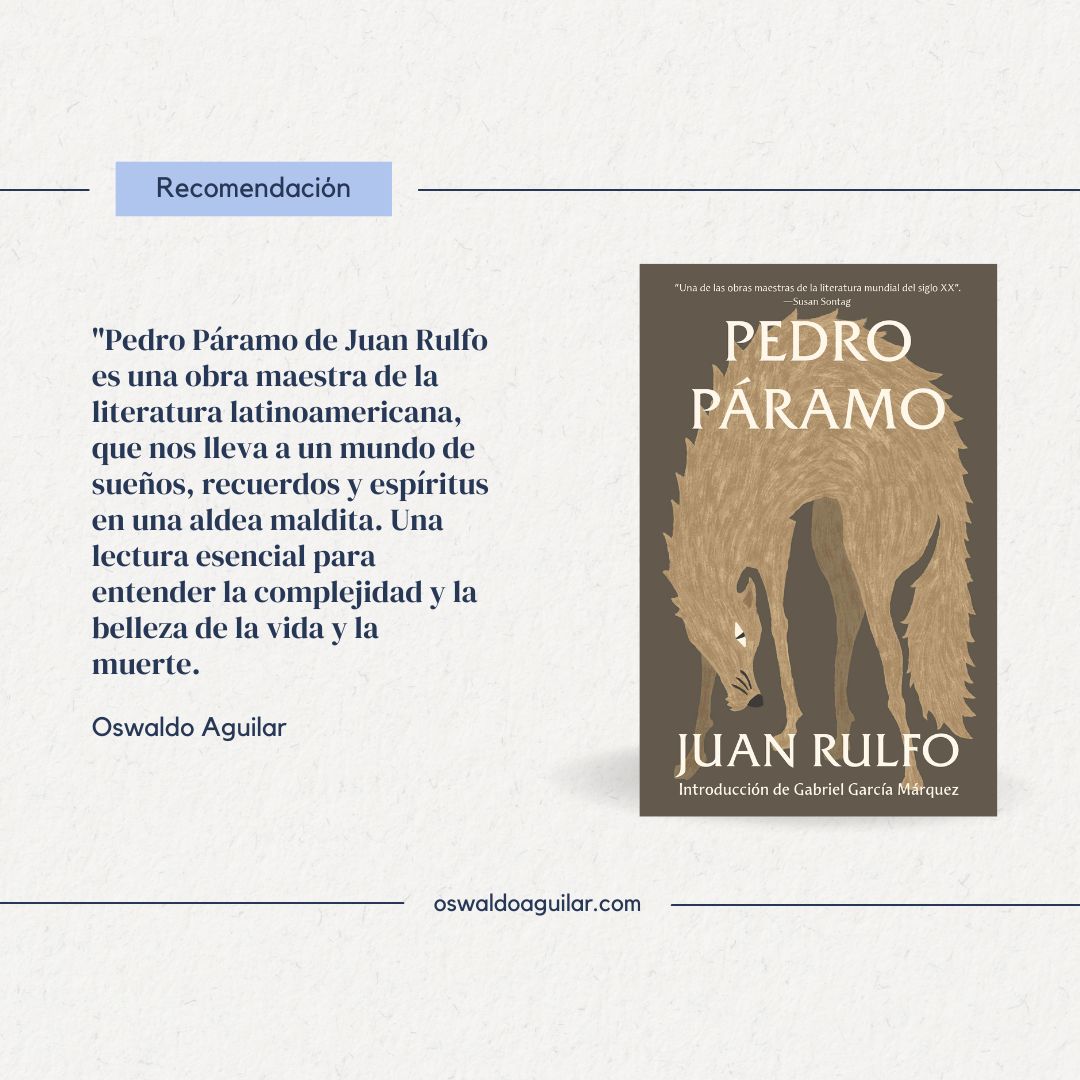 'Pedro Páramo. Una lectura esencial para entender la complejidad y la belleza de la vida y la muerte. 
my.mtr.cool/tsfartrupp
#Mexicanidad  #PedroParamo #LiteraturaLatinoamericana'