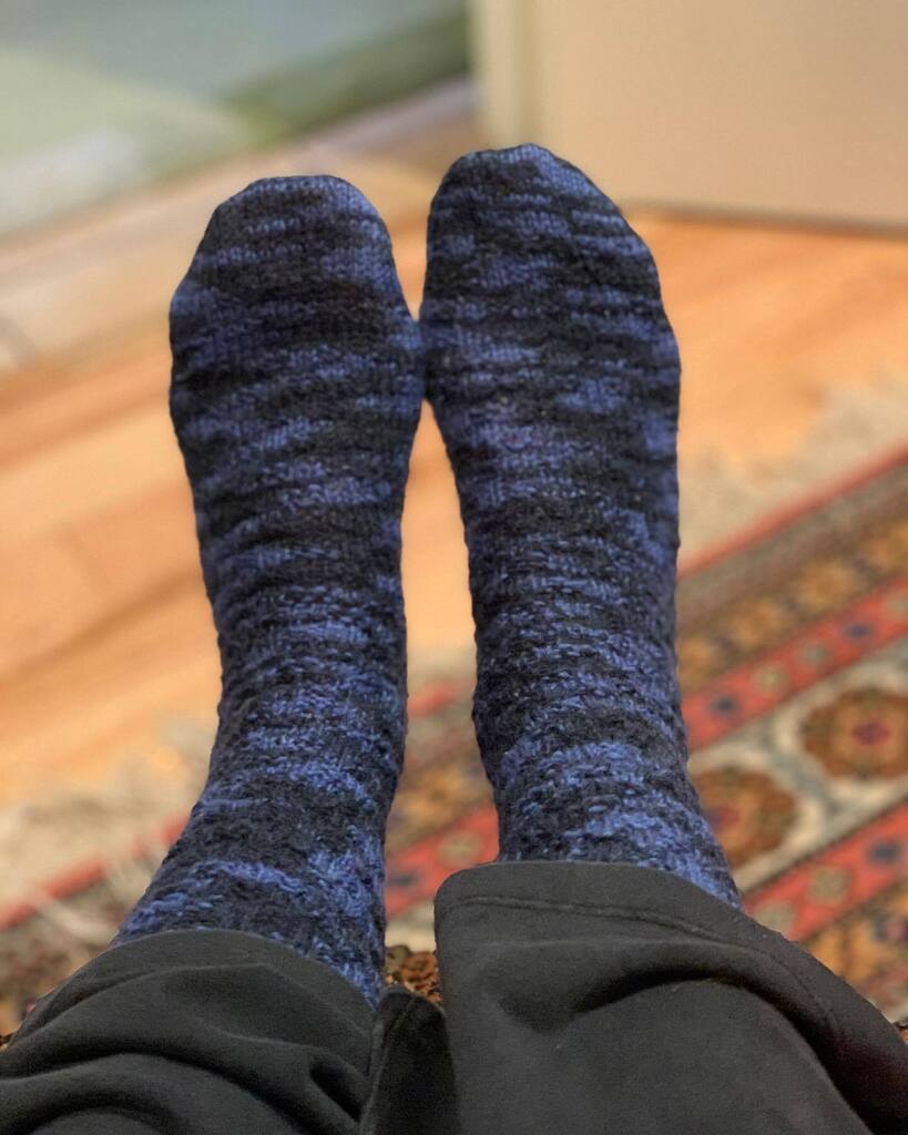 I have #knit 5 pairs of socks in my life. While I think my sock knitting days are over because it’s hard to use small needles - there was such a pleasure in the intricate process of creation. My last pair of socks was for my mom & I had to frog it so m… instagr.am/p/CoFgWPWLEaL/