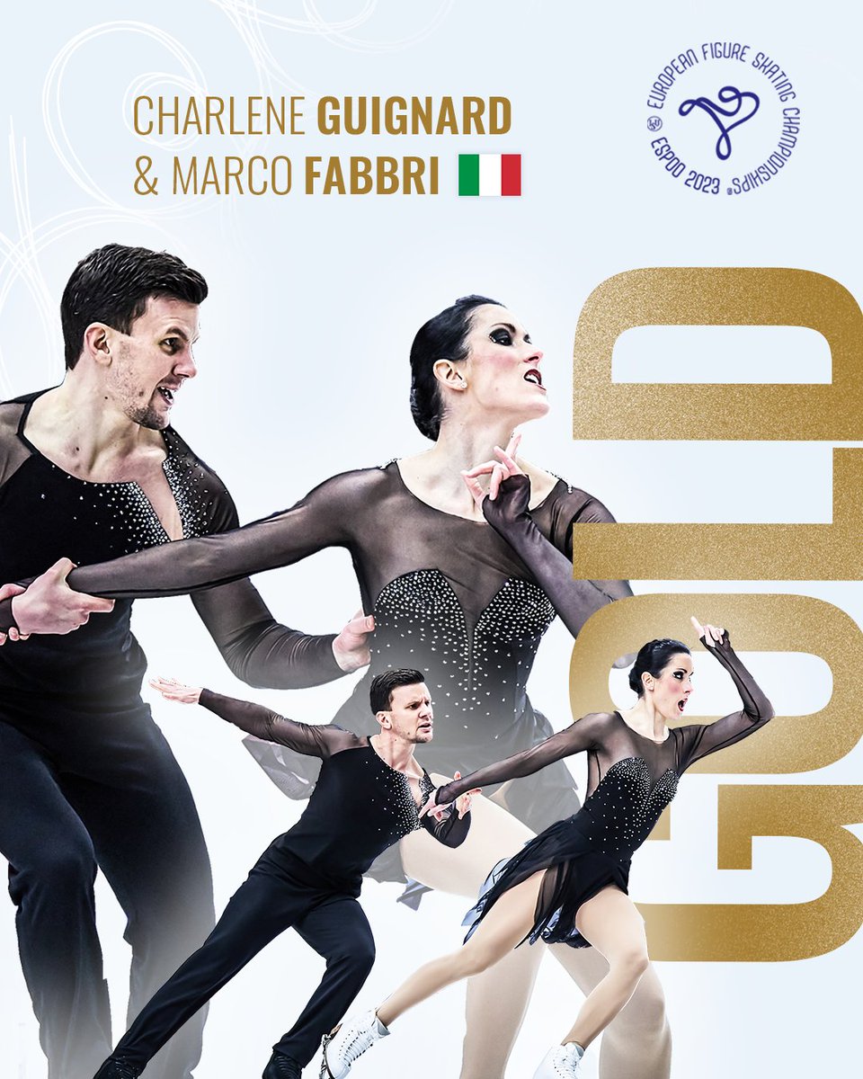 ISU_Figure's tweet photo. 1️⃣ 0️⃣  years after their debut at the #EuroFigure, Charlene Guignard and Marco Fabbri won the first European Ice Dance for 🇮🇹 title since 2014.

Give them 😍 in the comments 👇 

#FigureSkating https://t.co/Q9wlzOzPAV