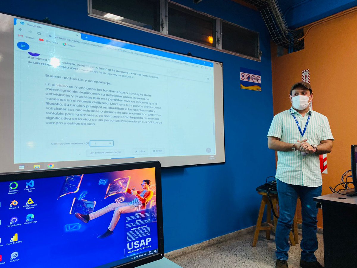 DocenciaUSAP's tweet image. En la Dirección de Docencia estamos en un proceso continuo de capacitación docente, en este caso nos encontramos con los docentes nuevos del I-2023 en un taller sobre el uso de la plataforma educativa.

@USAPhn #DireccióndeDocencia