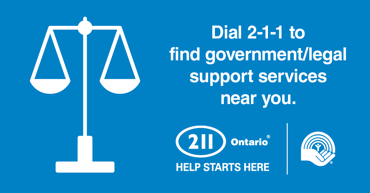 If you’re looking for government or legal services, look no further than 211. We can refer you to support services near you. Dial or text 2-1-1.

#HelpStartsHere