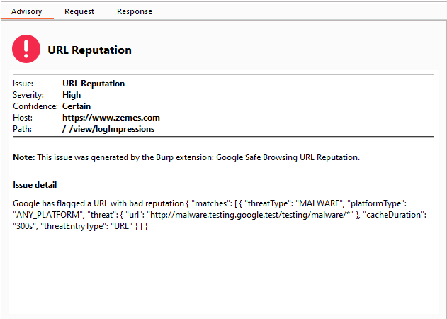 A prototype <a href="/Burp_Suite/">Burp Suite</a>  extension for Enterprise/Pro using the new Montoya API. Leverages the Google Safe Browsing API to check that any URLs in the enumerated site map aren't known to be malicious.

Help detect those watering holes!

Code 👇
gist.github.com/olliewuk/c518e…

[1/2]