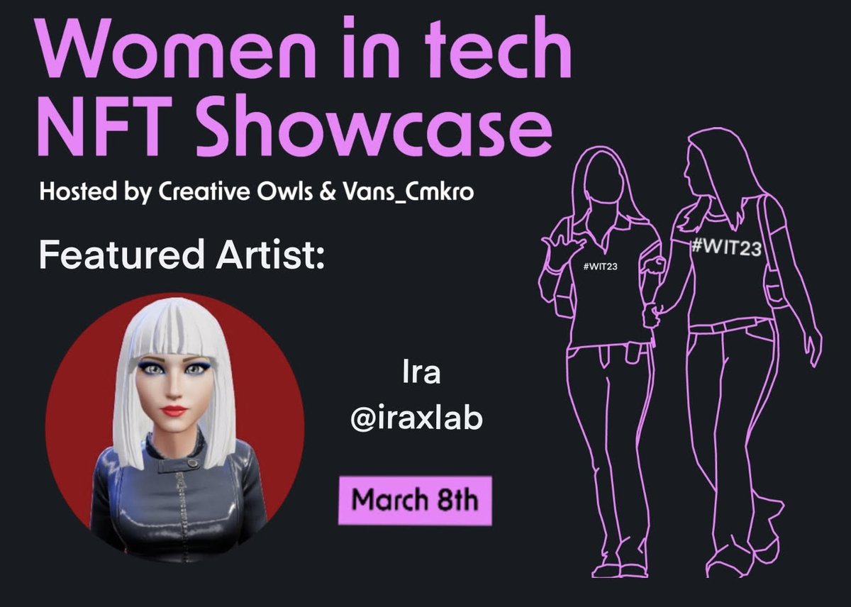 I am excited to announce that I will be speaking at 
The ♥️Women in Tech 2023♥️ virtual showcase.
Big thanks to 
<a href="/Vans_Cmkro/">Vans_Cmkro | WIT | MoonMars | Vanessa Camacaro</a> <a href="/WITMuseum/">Women In Tech Museum</a> <a href="/Spatial_io/">Spatial</a> <a href="/MyCreativeOwls/">Creative Owls 🫟</a> 
#WIT23 #womenintech #networking #women #metaverse #creativeowls