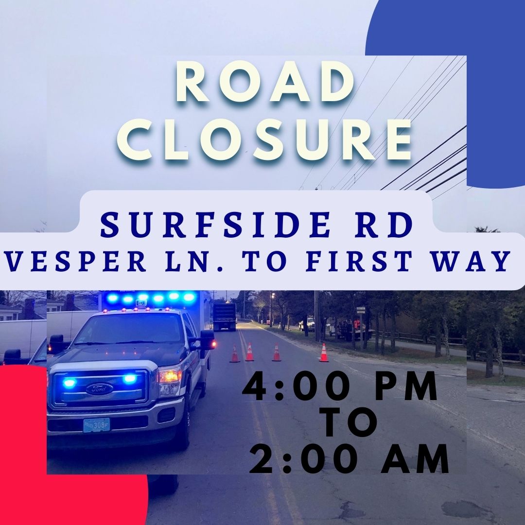 Nantucket Police on Twitter "Surfside Rd will be closed between Vesper