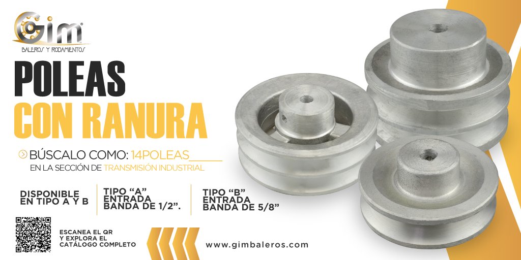 GimBaleros's tweet photo. https://t.co/YIQAnEtaZI
#Gimbaleros #gimbelmexicana #poleas #polea #poleasconranura #poleatipoa #poleatipob #transmisionindustrial https://t.co/5ZLEfMl5kU