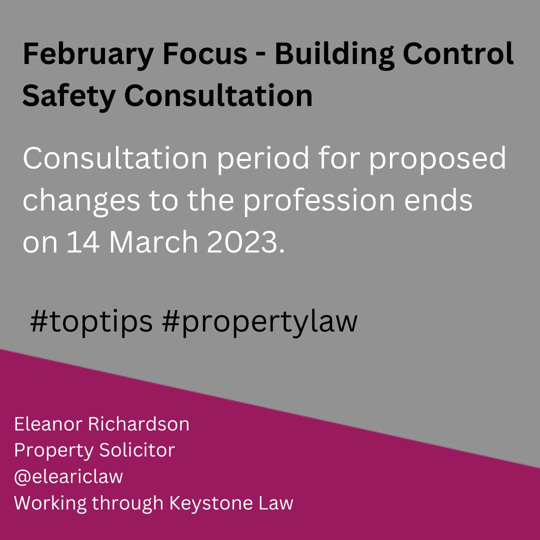 Individual #buildingcontrol professionals who want to carry out inspections or issue certificates will need to be registered as #buildinginspectors with the #BuildingSafetyRegulator. The consultation period for the changes to the profession ends on 14 March 2023.