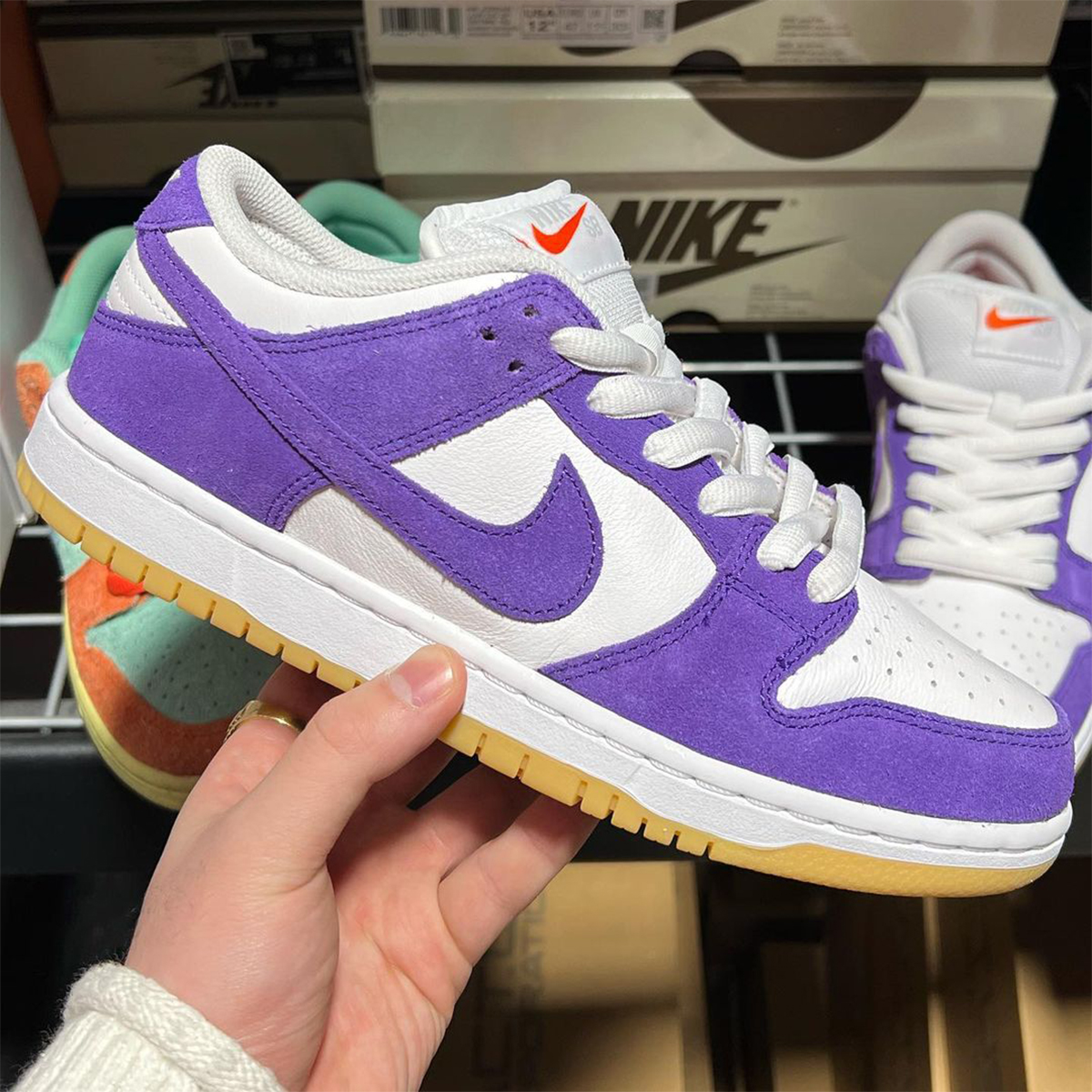 JustFreshKicks's tweet photo. FIRST LOOK at a new Nike SB Dunk Low “Purple Suede” 💜 https://t.co/MkxetM4bqI https://t.co/JRz5aJxEIm