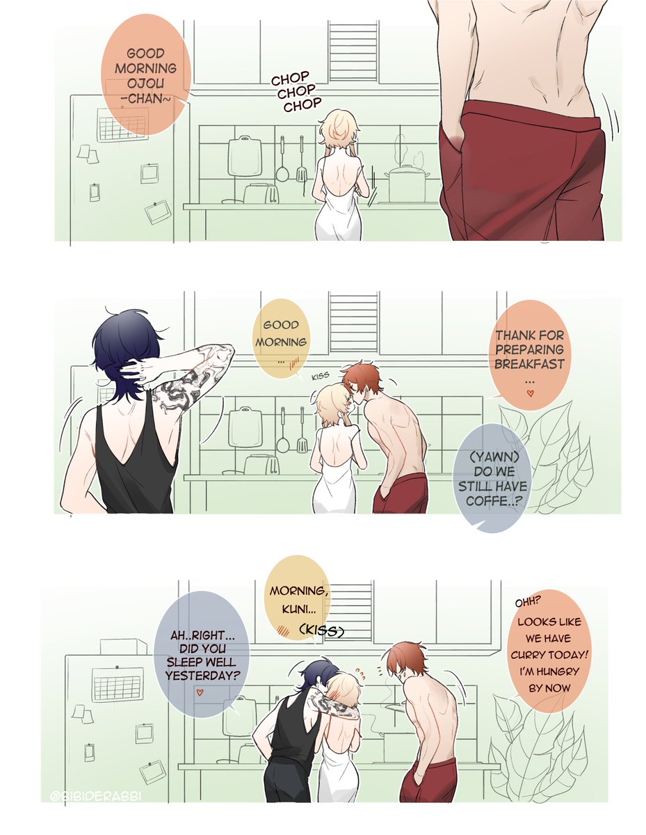 Bibiderabbi's tweet photo. Modern AU: Morning...
#Chilusca #Genshinimpact https://t.co/OYfvEeFyO7