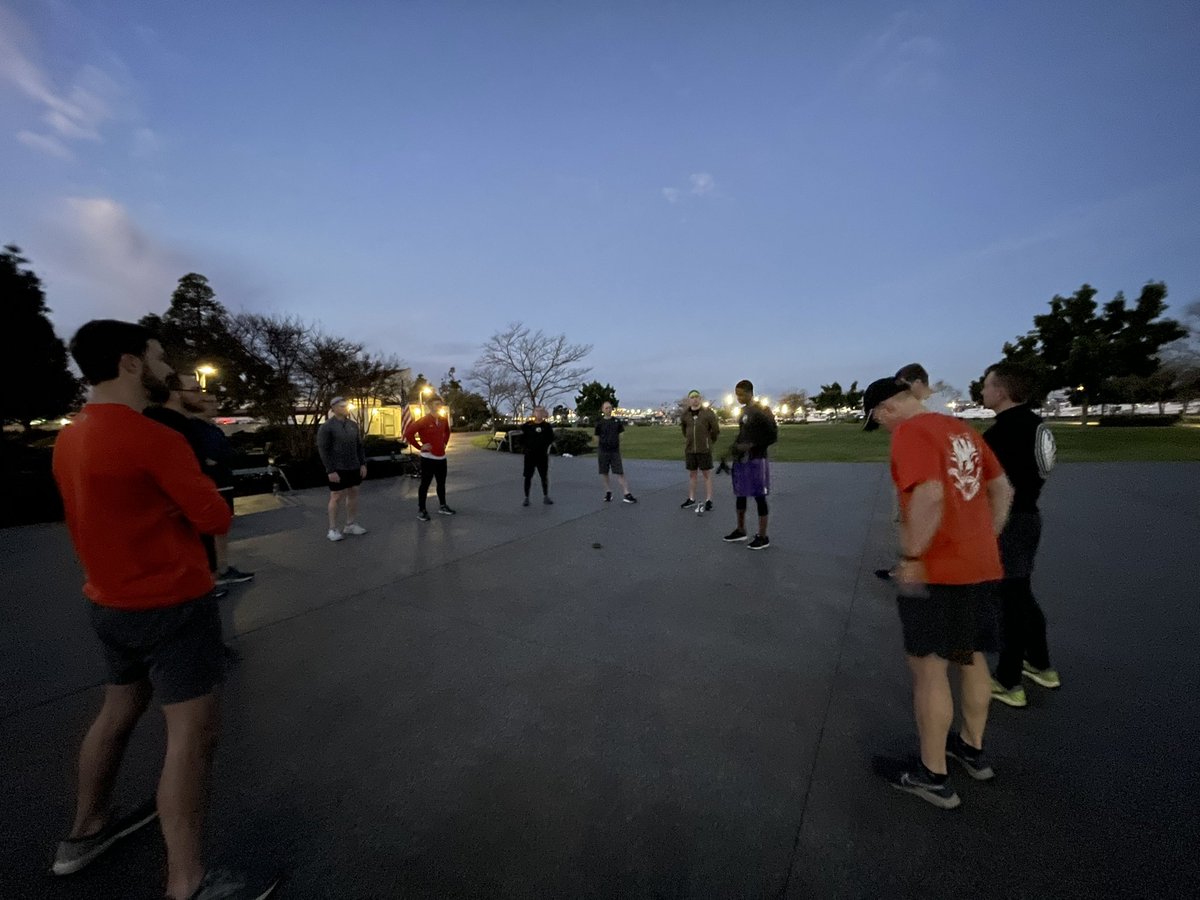jondhoward's tweet image. Chick-fil-A takes San Diego. No F3 San Diego? No problem. Time for a Pop-Up AO. “Shovel” flag (modified to a clamp flag for travel purposes) compliments of Derby! Take @F3Nation with you. #F3Nation #SYITG #F3ChickfilA #F3Downrange