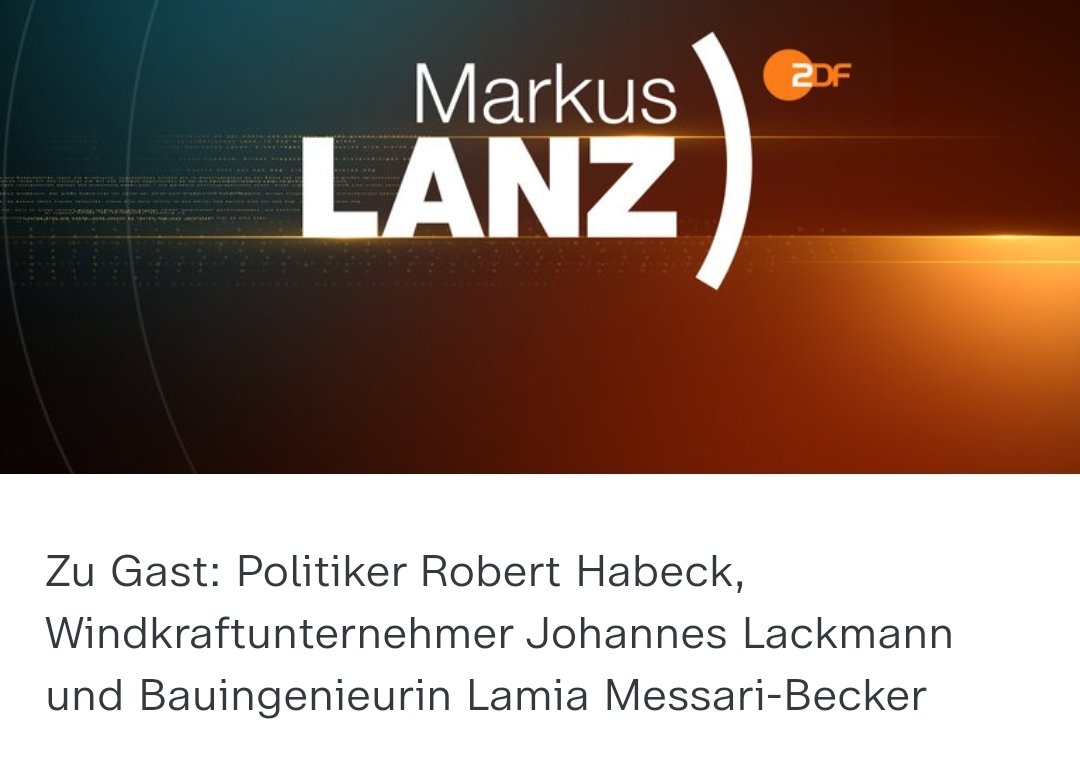 Markus__Lanz's tweet photo. 📺Der Moderator Markus #lanz begrüßt um 22:45 Uhr die folgenden Gäste im @zdf

Lamia Messari-Becker, Johannes Lackmann und Robert Habeck (@BMWK) https://t.co/3oMZGt8uMl
