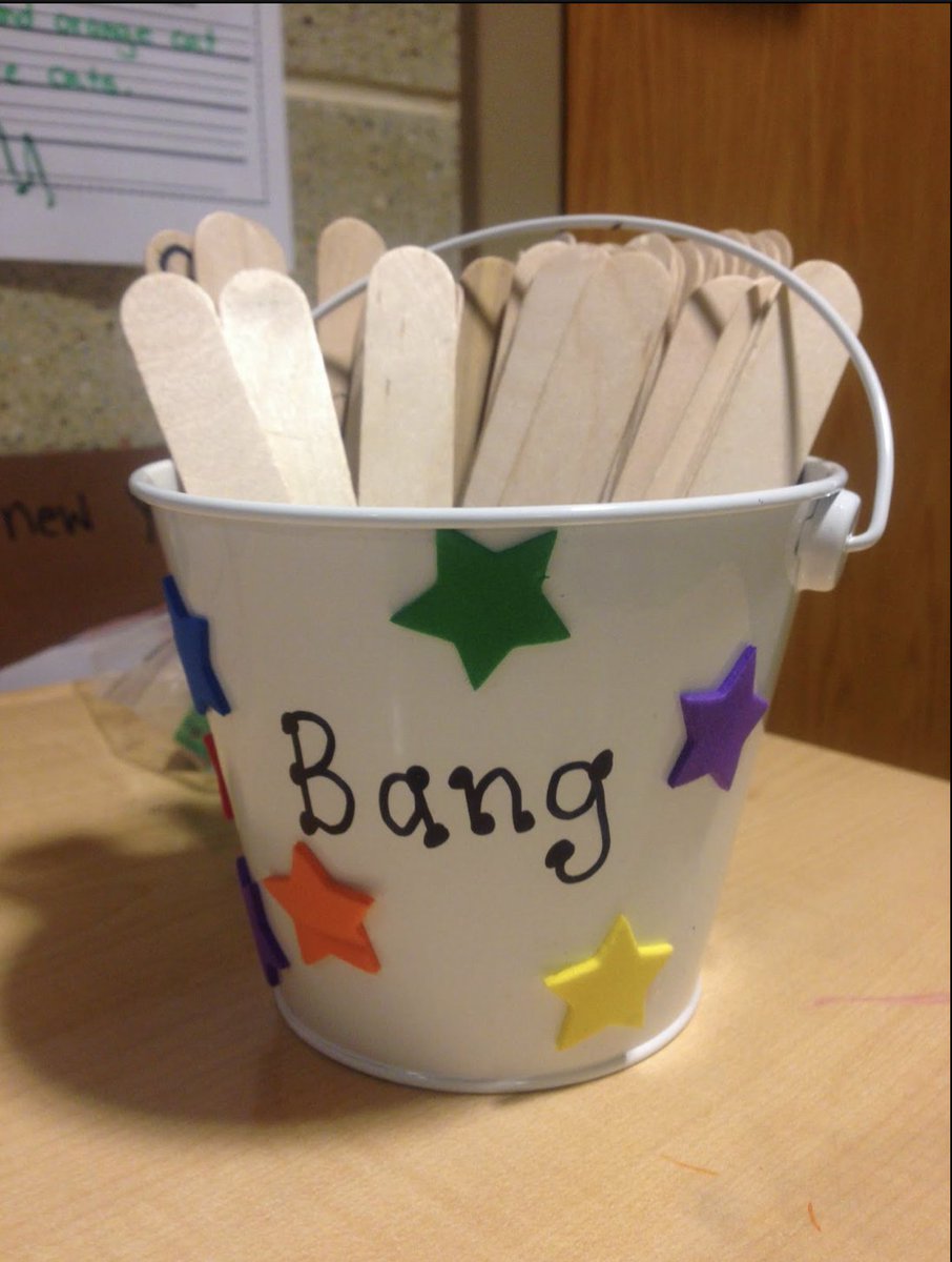'Bang' is a game to help students learn their uppercase and lowercase letters or even their sight words. All you need is popsicle sticks and a bucket! It is a fun, competitive game for students working in small groups. 
joyssunshineandlollipops.com/2015/01/variat…