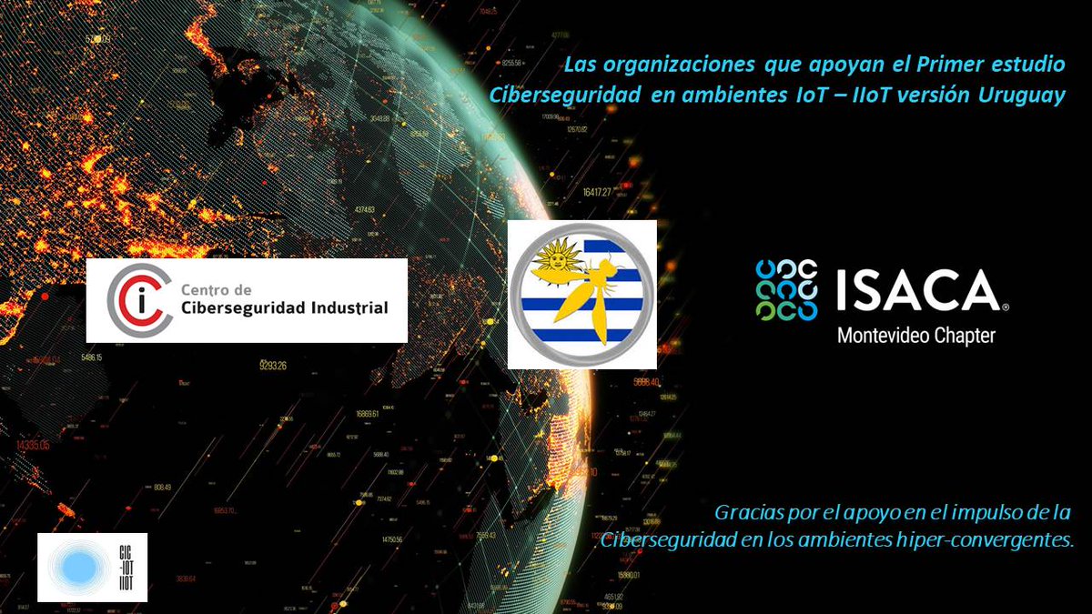 IotCic's tweet photo. Es para el Centro de Investigación de Ciberseguridad IoT - IIoT un placer hacer público la creación del Primer estudio de Ciberseguridad en ambientes IoT – IIoT versión #Uruguay @info_CCI @owasp @ISACA
 Montevideo

https://t.co/SToba9o01P https://t.co/oAv16bClD4
