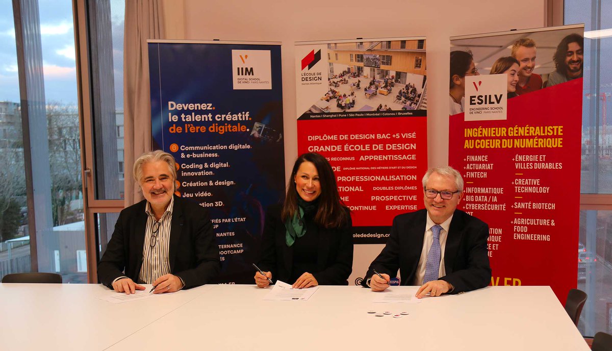 lecolededesign's tweet photo. #Partenariat - @lecolededesign s’associe avec @ESILVparis et IIM - Institut de l'internet et du multimédia pour renforcer les synergies entre les #métiers de l’#ingénierie et du #design, notamment dans le domaine du #digital et pour multiplier les opportunités de débouchés. https://t.co/SXQPPtnIZB