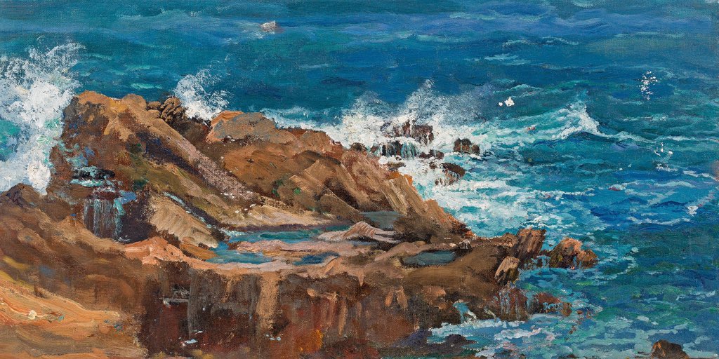 Homo_Curiosum's tweet photo. Karl Mediz (Austrian, 1868–1945)
Adriatic Sea near Duino
Date 1898
oil on canvas, 30 x 58 cm
Private collection
#Realism #Masterpiece #Painting #Artist #ArtHistory #Artwork #Museum #Art #Kunst #Arte #BeauxArts #FineArt #Landscape #Mediz #AustrianArt https://t.co/WPYhi0qZUT