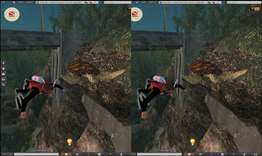 aiaiaustin's tweet photo. VR View using Firestorm VR Mod 6.6.8 (in preparation) of Scuba Diving on Crystal Coast on @SecondLife #SLLooksGoodToday https://t.co/pji7iXT0c8 https://t.co/xDLxRr5S7t