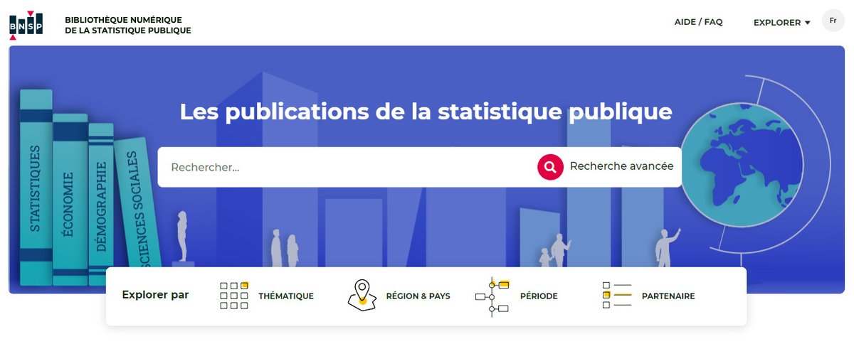 📚 + de 40.000 études produites par l'<a href="/InseeFr/">Insee</a> et ses partenaires depuis le XIXe siècle : la bibliothèque numérique de la statistique publique, accessible gratuitement en ligne, est une mine de données par thématique, région, pays, période 👉 bnsp.insee.fr/bnsp/ #compublique