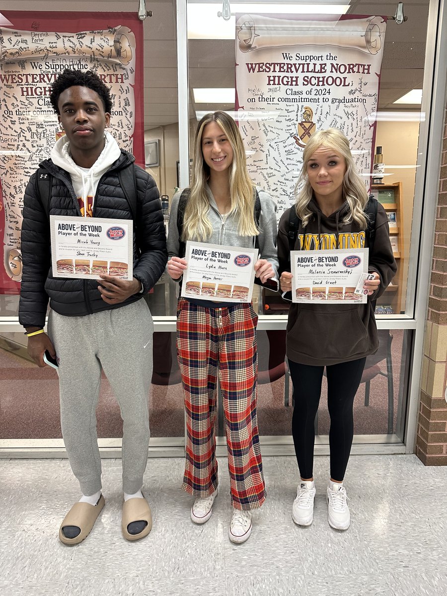 Congrats to last week and this week’s <a href="/jerseymikes/">Jersey Mike's Subs</a>
Athletes of the Week!

🤼‍♂️ Evan Butcher (<a href="/WNHS_Wrestling/">WNHS Wrestling</a>)
🏀 <a href="/MicahYoung01/">Micah Young</a> (<a href="/WNWarriorHoops/">WNHS Boys Basketball</a>)
💃 Lydia Moore (<a href="/wn_dance1/">WNHS Dance Team</a>) 
🤼‍♀️ Melania Szawranskyj (<a href="/WNHS_Wrestling/">WNHS Wrestling</a>) 

Congrats and keep up the great work with your teams!

#ALLN