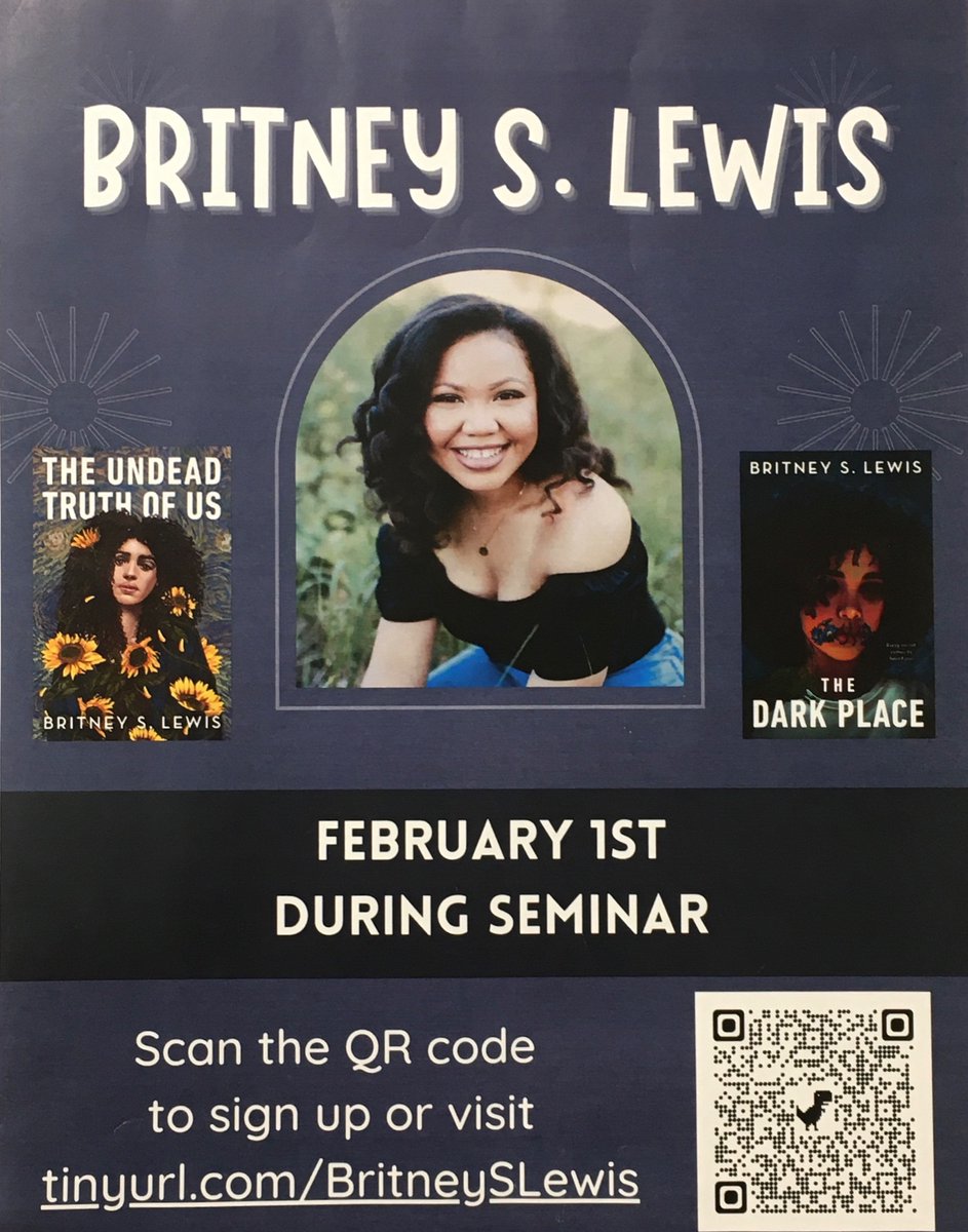 Make sure you get your seminar pass signed and fill out the QR code if you plan on attending the author’s visit in the LC tomorrow!