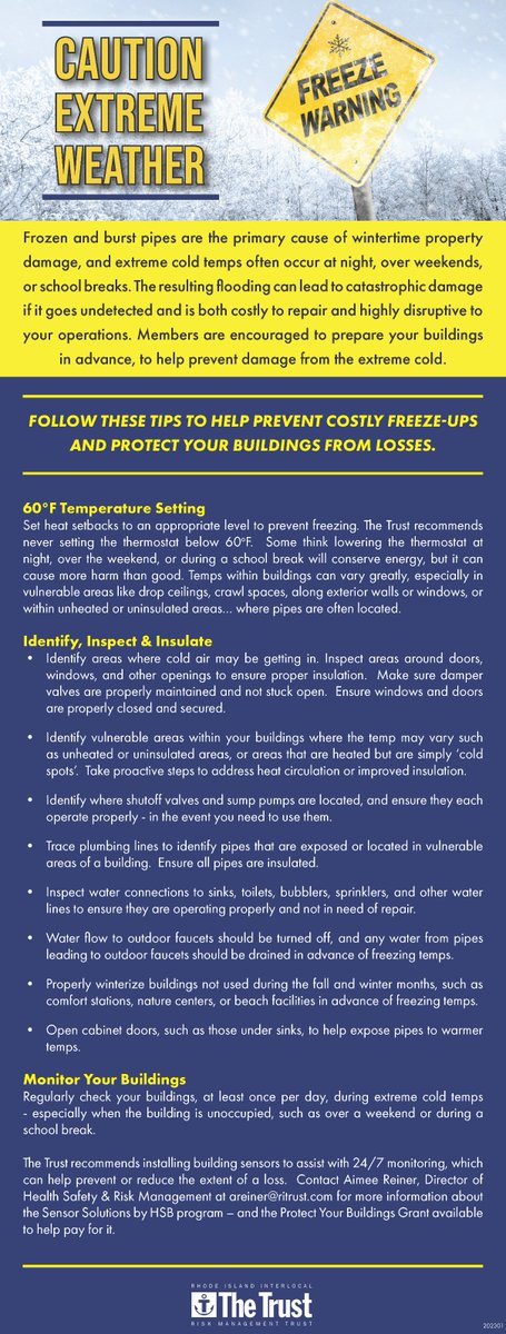 Please be aware of frigid temperatures this Friday night into Saturday morning. @RIEMA, #Exeterri