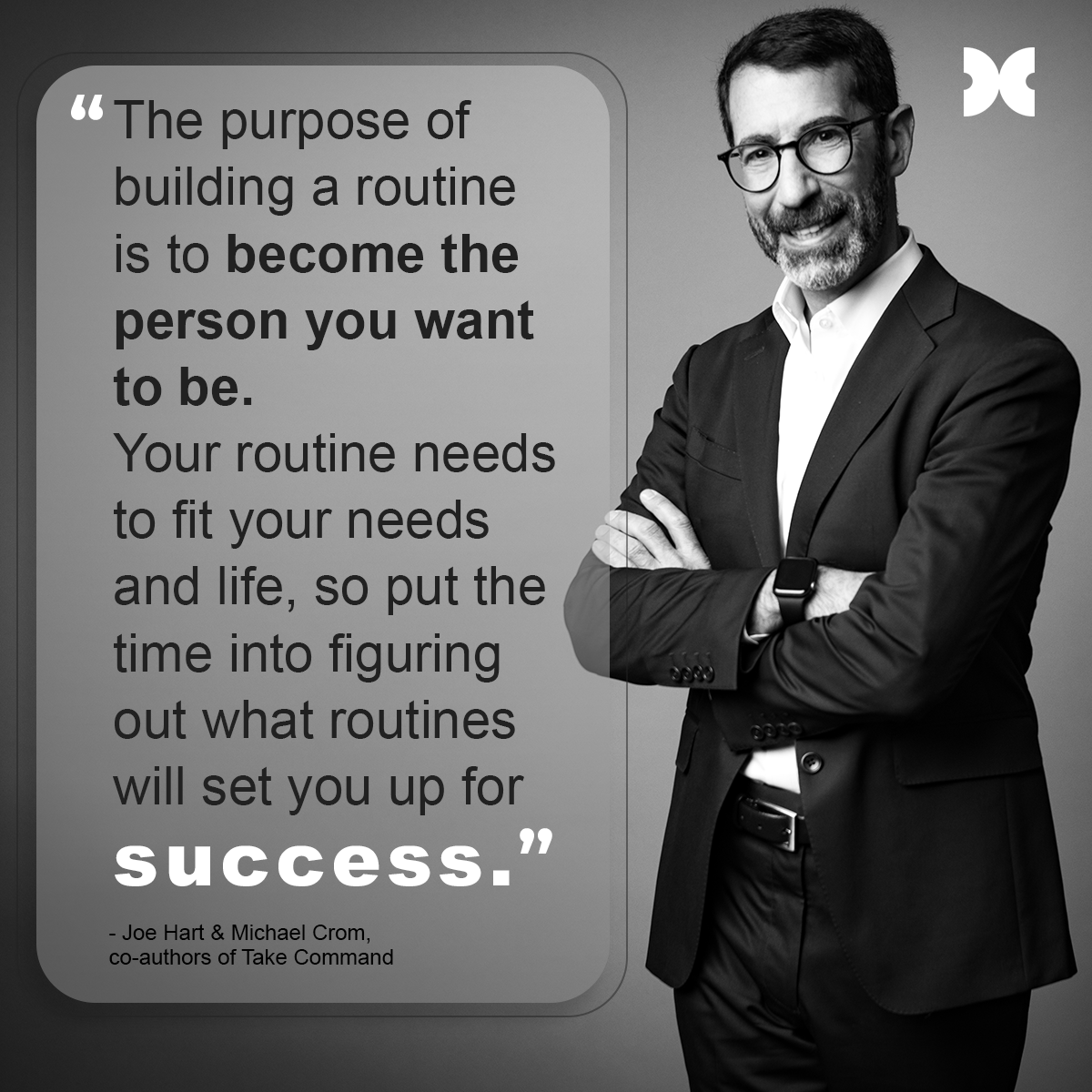 josephkhart's tweet photo. The purpose of building a routine is to become the person you want to be. Your routine needs to fit your needs and life, so put the time into figuring out what routines will set you up for success.

 https://t.co/L6QH842A3j

#DcTakeCommand #TakeCommandBook
#DaleCarnegie #routine https://t.co/PjXI2sPGq2