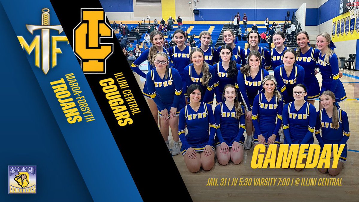 💙Road trip tonight to Illini Central! See you at 5:30 and 7:00!💛