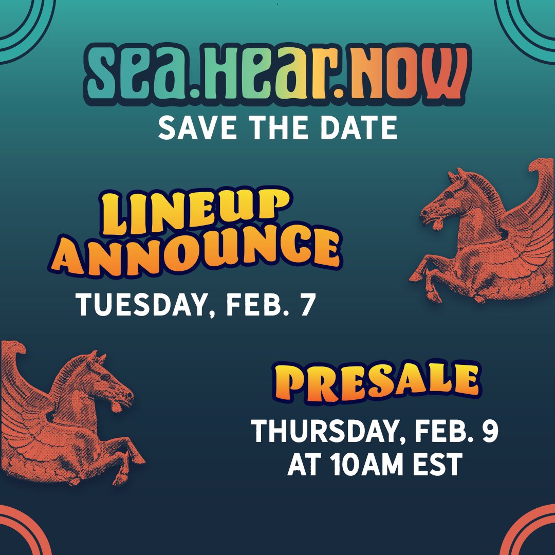 Sea.Hear.Now Festival on Twitter "Surfs up 🏄‍♂️ Your 2023 SeaHearNow Lineup washes ashore next