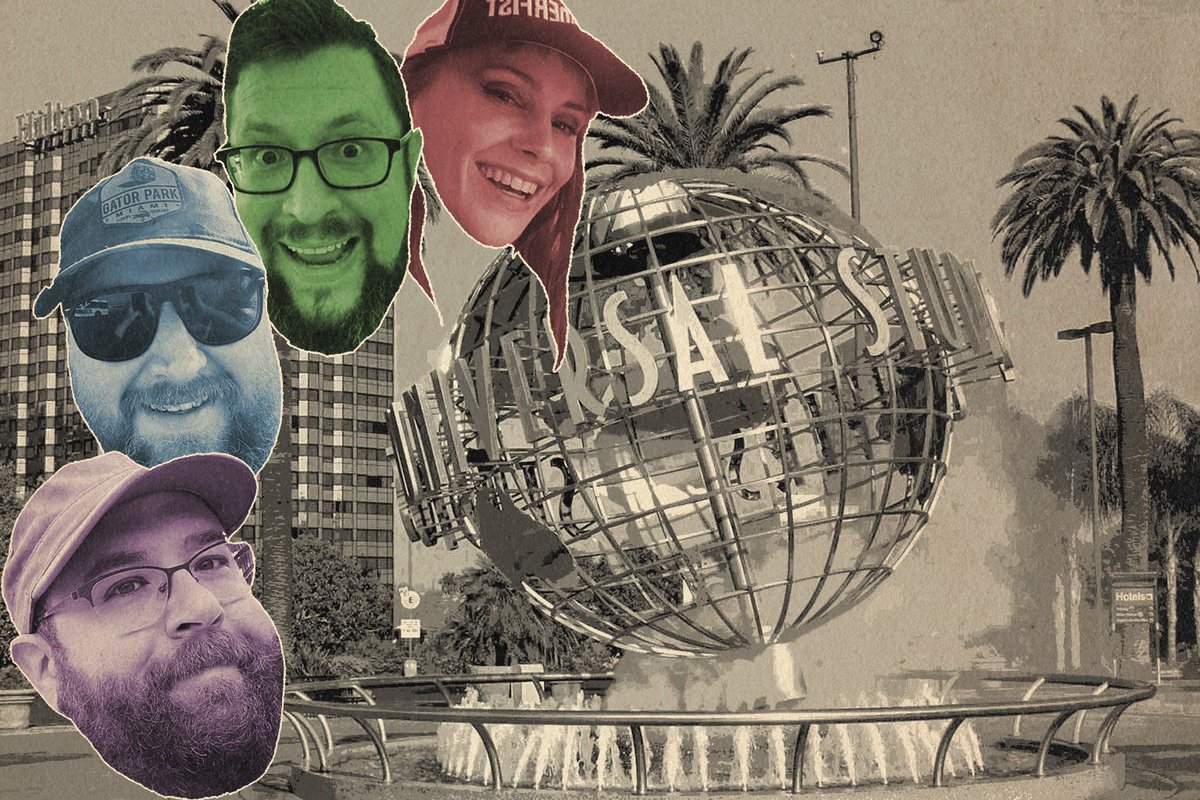 LastPodNetwork's tweet photo. New Wizard and the Bruiser CROSSOVER EVENT! We're joined by @thenattiejean of Some Place Under Neith and @Eddietunes_ of @BrighterSideLPN to talk about the wonder and whimsy of Universal Studios! 
https://t.co/4ktW7aCjTM https://t.co/oBUStM5T4x