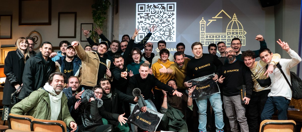 BinanceItalian's tweet photo. #BinanceMeetupItalia 🇮🇹

Grazie agli oltre 200 Binanciani della prima tappa del tour 2023 a Firenze!

I punti chiave sono stati: speech su insegnamenti del 2022, prospettive del 2023, networking, Angels, gadgets #Binance e NFT POAP! 🚀

Prossime tappe ⬇️
https://t.co/A45mf1sbW2 https://t.co/WhvIgx43RV