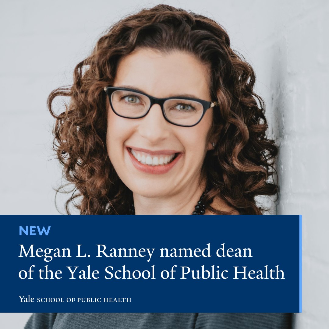 Yale School of Public Health (@yalesph) on Twitter photo Dr. Megan L. Ranney (<a href="/meganranney/">Megan Ranney MD MPH 🌻</a>), an internationally recognized public health leader, investigator, advocate, and clinician-scientist, will become dean of the Yale School of Public Health on July 1, President Peter Salovey announced today.
More: news.yale.edu/2023/01/31/meg… Dr. Megan L. Ranney (<a href="/meganranney/">Megan Ranney MD MPH 🌻</a>), an internationally recognized public health leader, investigator, advocate, and clinician-scientist, will become dean of the Yale School of Public Health on July 1, President Peter Salovey announced today.
More: news.yale.edu/2023/01/31/meg…