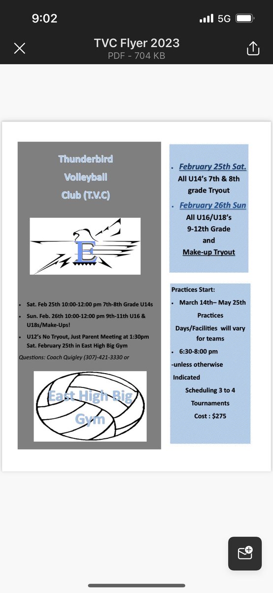 nlyurek2's tweet photo. Reminder 2023 TVC Tryouts coming up! Pre Registration link:                https://t.co/a02TvK1qhA https://t.co/7YoibydwYS