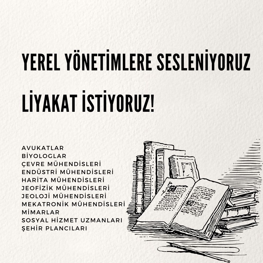 Tüm banşlar, yerel yönetimlerde süregelen liyakatsiz ve mülakatlı alımlara karşı tek ses olduk. KPSS puanlarının ihmal edilerek Belediye başkanlarının ve yöneticilerinin hemşehrilik ve ahbaplık ile personel alımına dur deme vakti geldi. 
#YerelYönetimdeLiyakat