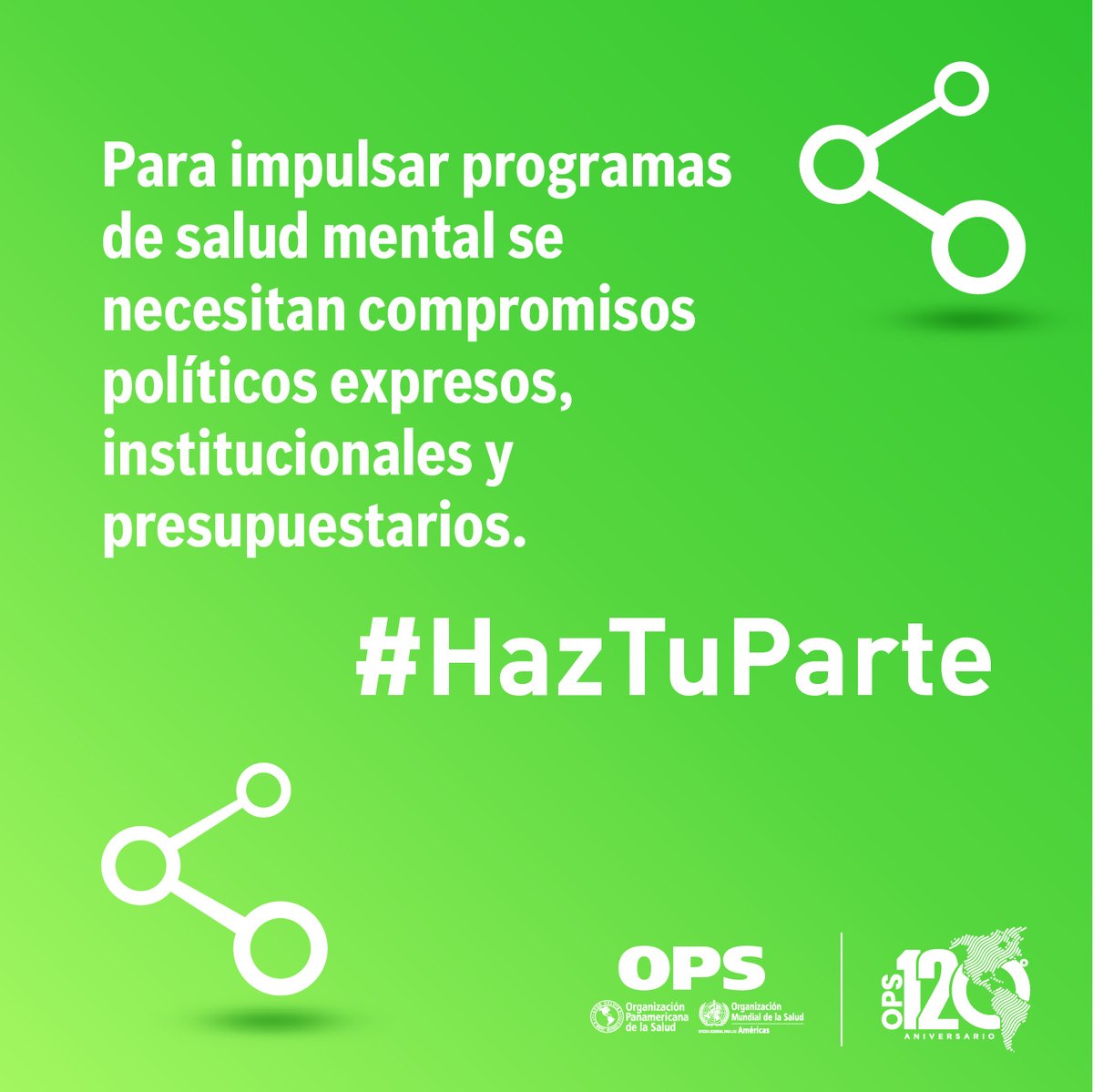 La transformación de la salud mental empieza por sentar las bases de unos sistemas y servicios de salud mental que funcionen con un enfoque de derechos humanos y orientados hacia la recuperación.

#HazTuParte
