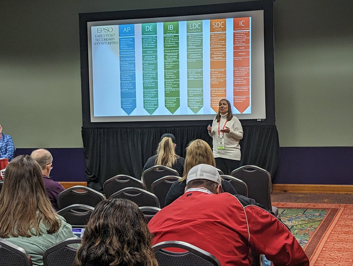 VS_UCDirector's tweet photo. #TCEA23
We are at it again this morning at the #TCEA this morning presenting our industry certification student opportunities in @PCSSTN to create opportunities for EVERY student in our district to obtain #ReadyGraduate status in TN based on @TNedu guidelines #BestForAll #Equity https://t.co/Qyz2CxHIZJ