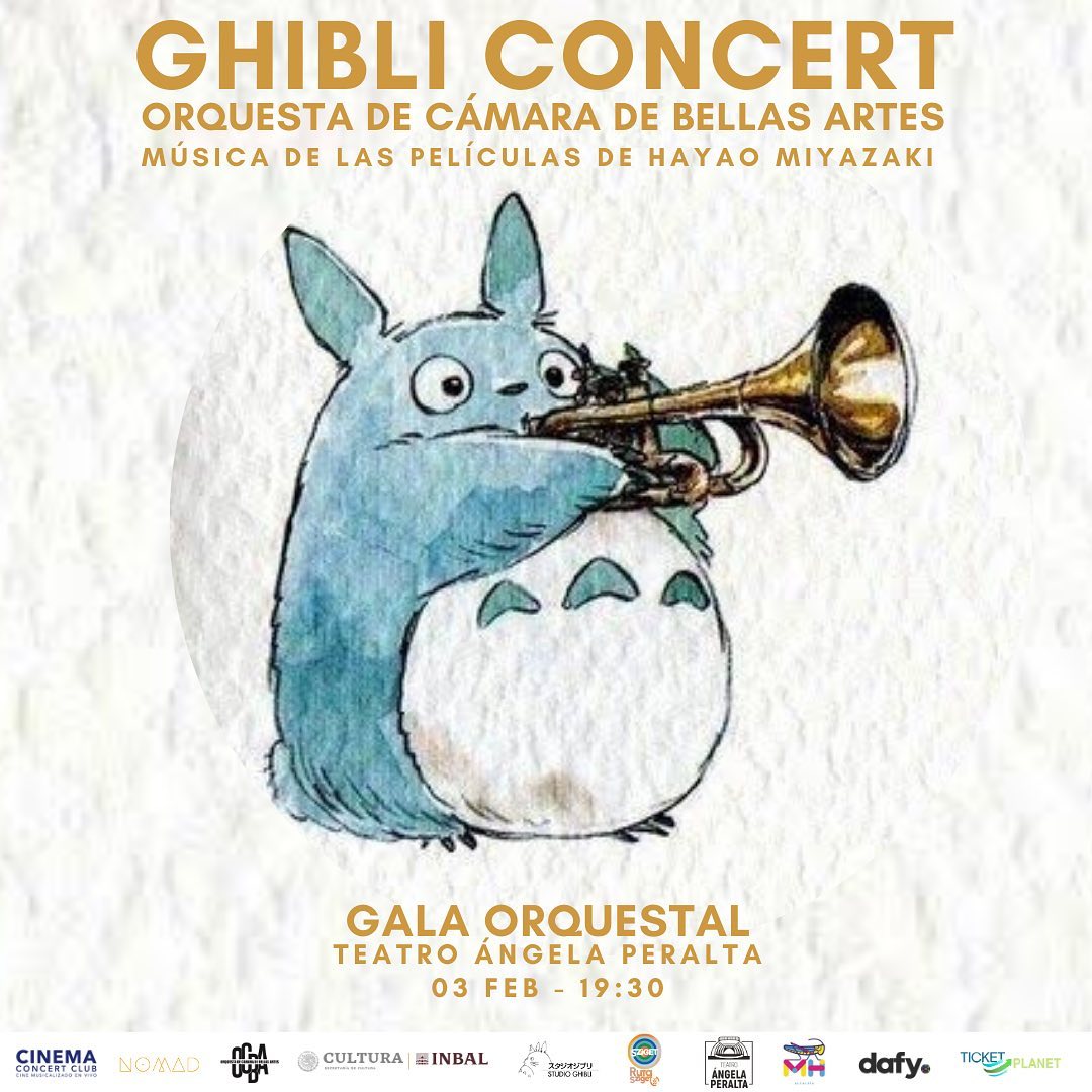 AlcaldiaMHmx's tweet photo. ¿Eres fan de la animación de Studio Ghibli?

No te puedes perder de dos grandes conciertos con música en vivo este 3 y 5 de febrero en el Teatro Ángela Peralta. Más detalles en: https://t.co/MhyKB0o608

¿Quieres boletos GRATIS?
Síguenos en #Instagram: https://t.co/qgptbBsx14 https://t.co/ldTiyOVe2e