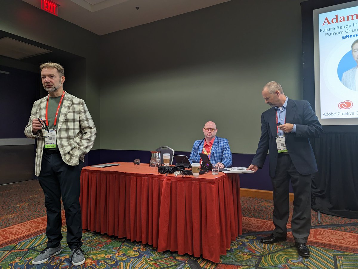 VS_UCDirector's tweet photo. #TCEA23
We are at it again this morning at the #TCEA this morning presenting our industry certification student opportunities in @PCSSTN to create opportunities for EVERY student in our district to obtain #ReadyGraduate status in TN based on @TNedu guidelines #BestForAll #Equity https://t.co/Qyz2CxHIZJ