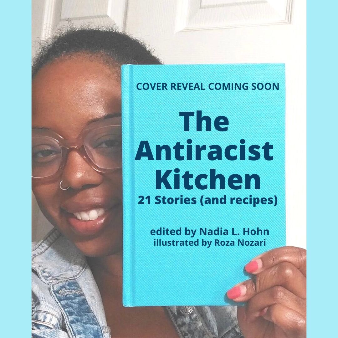 Coming soon:

The cover reveal for my ninth book, #THEANTIRACISTKITCHEN: 21 STORIES (AND RECIPES)

In 2019, I had an idea for a #middlegrade #anthology.  

Then 2020 happened.

My idea changed.

@orcabook #antiracisteducation #antiracism #mglit @diversebooks @brownbookshelf