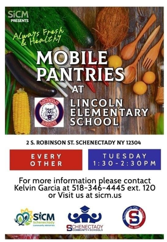 PaigeElementary's tweet photo. The next Mobile Food Pantry @ Lincoln will be Tuesday, February 7th! #schenectady #sicm #mobilefoodpantry https://t.co/zLbdFqldsC