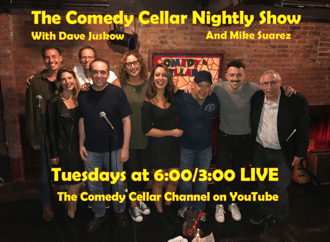 Tonight LIVE at 6:00/3:00, like EVERY Tuesday -- it's the <a href="/ComedyCellarUSA/">The Comedy Cellar</a> Nightly Show on YouTube.  Join the chat and the fun with me and <a href="/MikeVSuarez/">Michael Suarez</a>.  Click here to watch:  ow.ly/uaTT50MCMYf