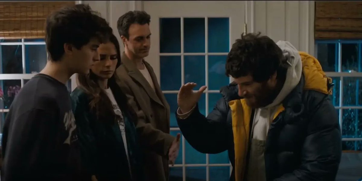 screenrant's tweet photo. Screen Rant presents a hilarious exclusive clip from the new pandemic comedy #WhoInvitedCharlie, featuring stars Jordana Brewster & Adam Pally: https://t.co/JigFniIy4R https://t.co/62K564lGAi