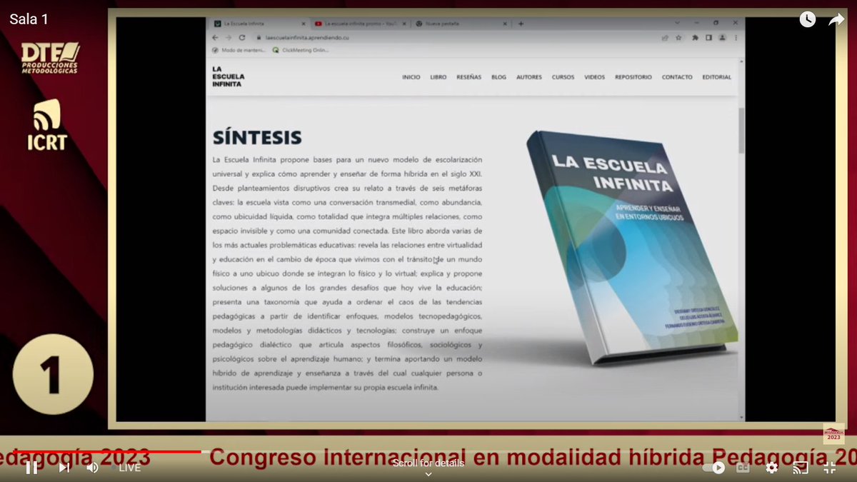 DocenciaUSAP's tweet image. El día de hoy fue el lanzamiento del libro #LaEscuelaInfinita, un texto educativo que propone bases para un nuevo modelo de escolarización universal.

Escrito por el Decano de la @USAPhn, @celioluisacosta, @DiosvanyOrtega y @Fernand45508203